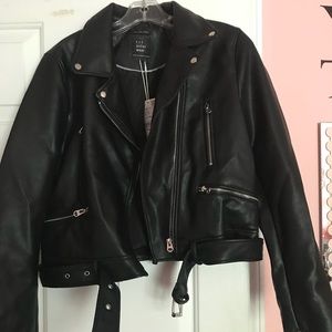 Zara Black leather jacket
